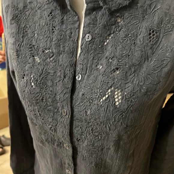 5/25$ Must Buy 5!! Free people crochet lace blouse shirt top - Picture 7 of 8